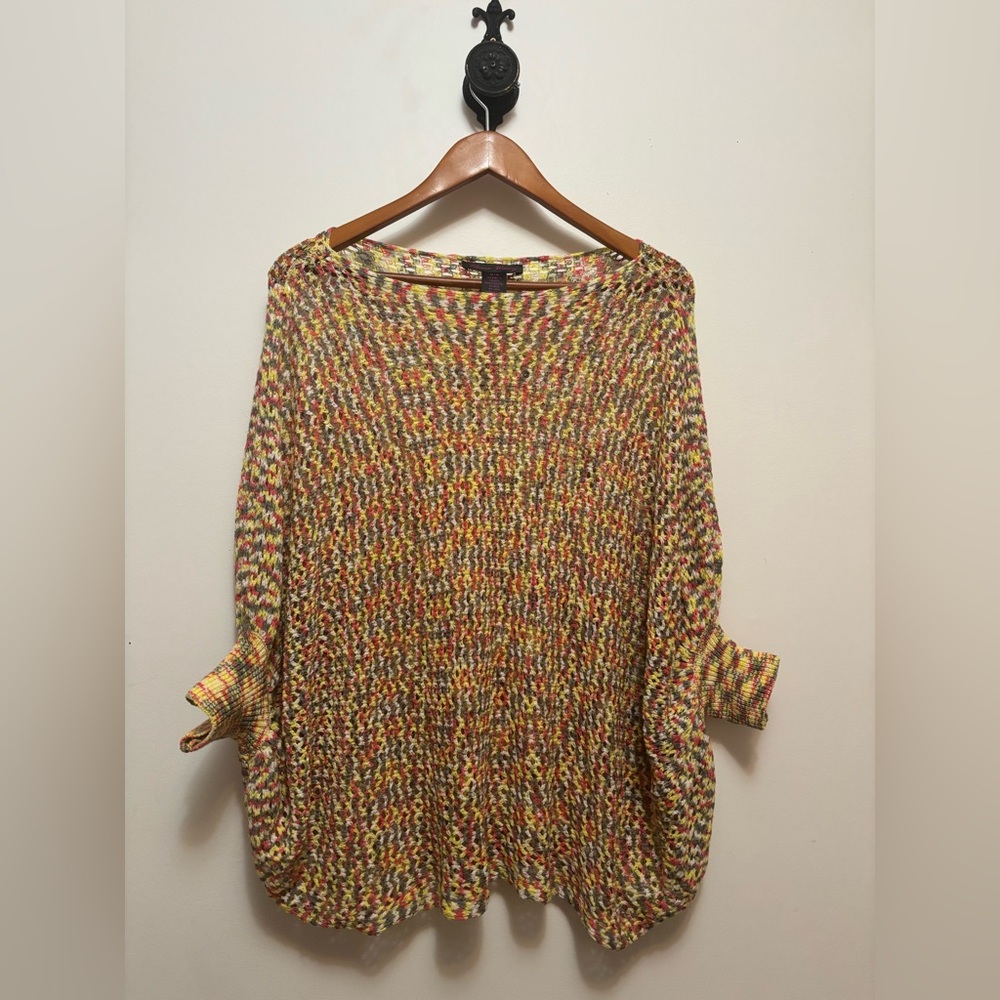 Colorful Knit Women's Poncho